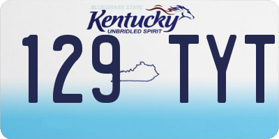 KY license plate 129TYT