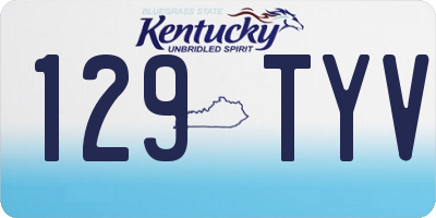 KY license plate 129TYV