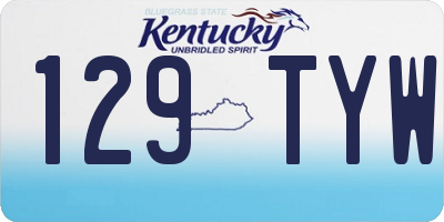 KY license plate 129TYW
