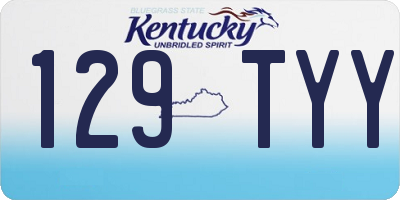 KY license plate 129TYY