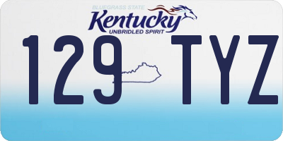 KY license plate 129TYZ