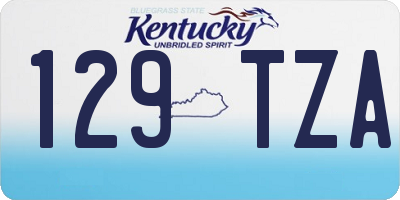 KY license plate 129TZA