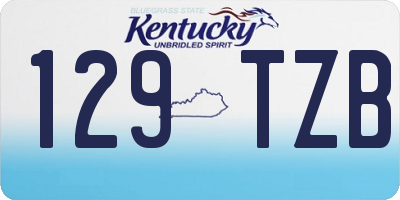 KY license plate 129TZB
