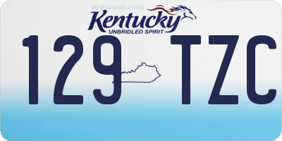 KY license plate 129TZC