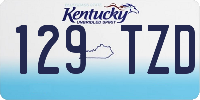 KY license plate 129TZD