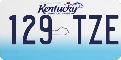KY license plate 129TZE
