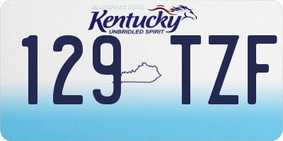 KY license plate 129TZF