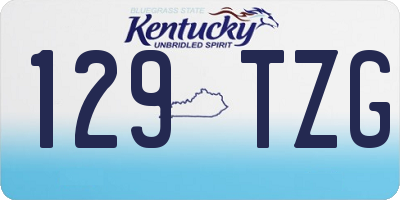 KY license plate 129TZG