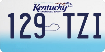 KY license plate 129TZI