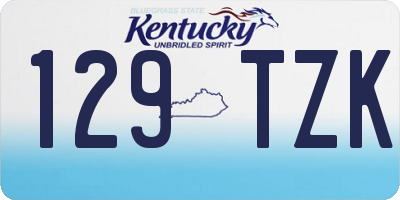 KY license plate 129TZK