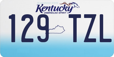 KY license plate 129TZL