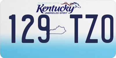 KY license plate 129TZO