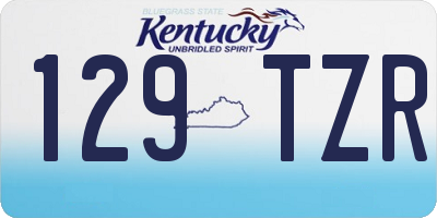 KY license plate 129TZR
