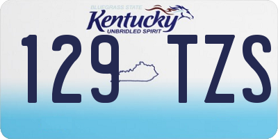 KY license plate 129TZS
