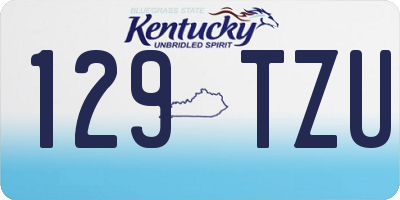 KY license plate 129TZU
