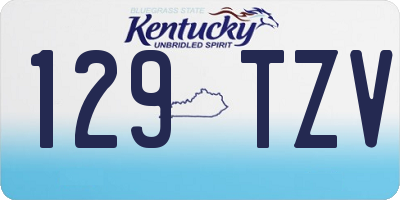 KY license plate 129TZV