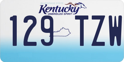 KY license plate 129TZW
