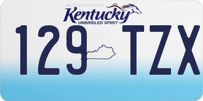KY license plate 129TZX