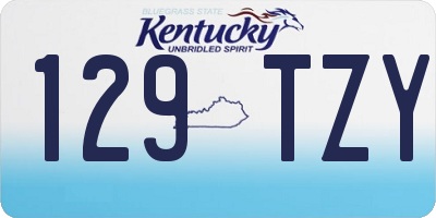 KY license plate 129TZY