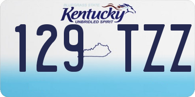 KY license plate 129TZZ