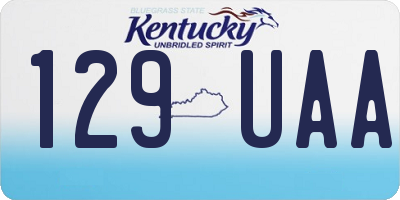 KY license plate 129UAA
