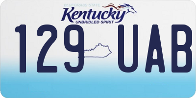 KY license plate 129UAB