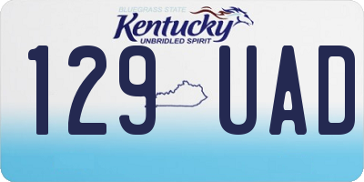 KY license plate 129UAD