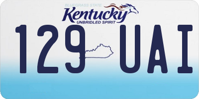 KY license plate 129UAI