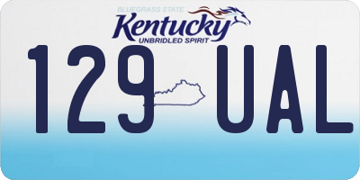KY license plate 129UAL