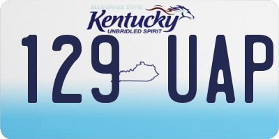 KY license plate 129UAP