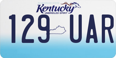 KY license plate 129UAR