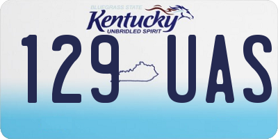 KY license plate 129UAS