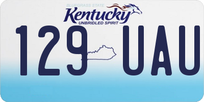 KY license plate 129UAU