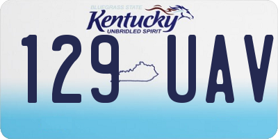 KY license plate 129UAV