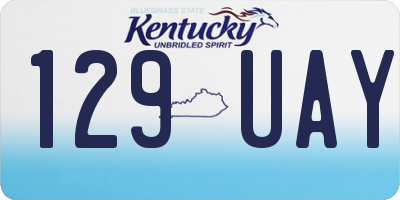 KY license plate 129UAY