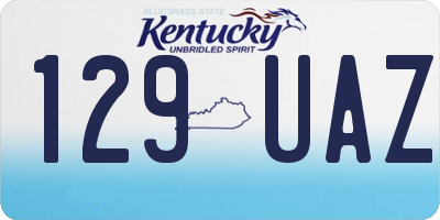 KY license plate 129UAZ