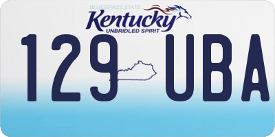 KY license plate 129UBA