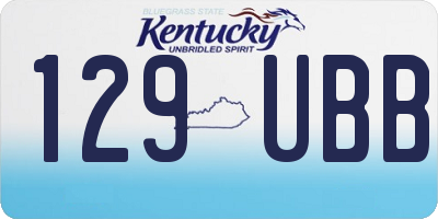 KY license plate 129UBB