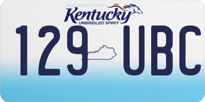 KY license plate 129UBC