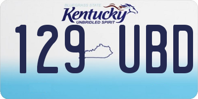 KY license plate 129UBD