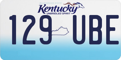 KY license plate 129UBE