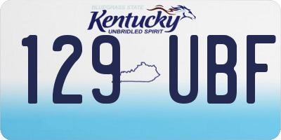 KY license plate 129UBF