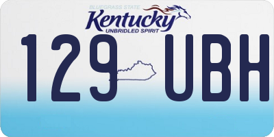 KY license plate 129UBH