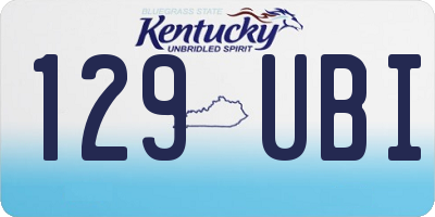 KY license plate 129UBI