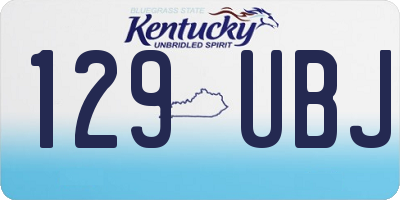 KY license plate 129UBJ