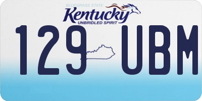 KY license plate 129UBM