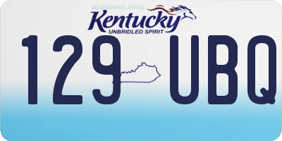 KY license plate 129UBQ