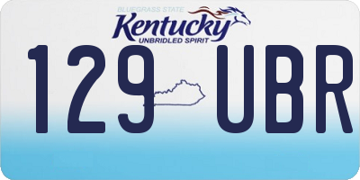KY license plate 129UBR