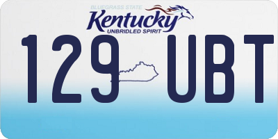 KY license plate 129UBT