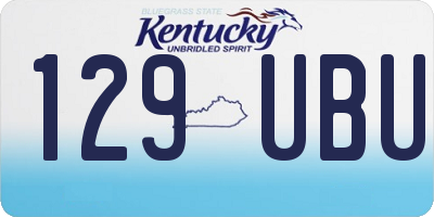 KY license plate 129UBU